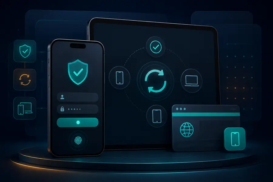 91 App Win app and mobile access illustration